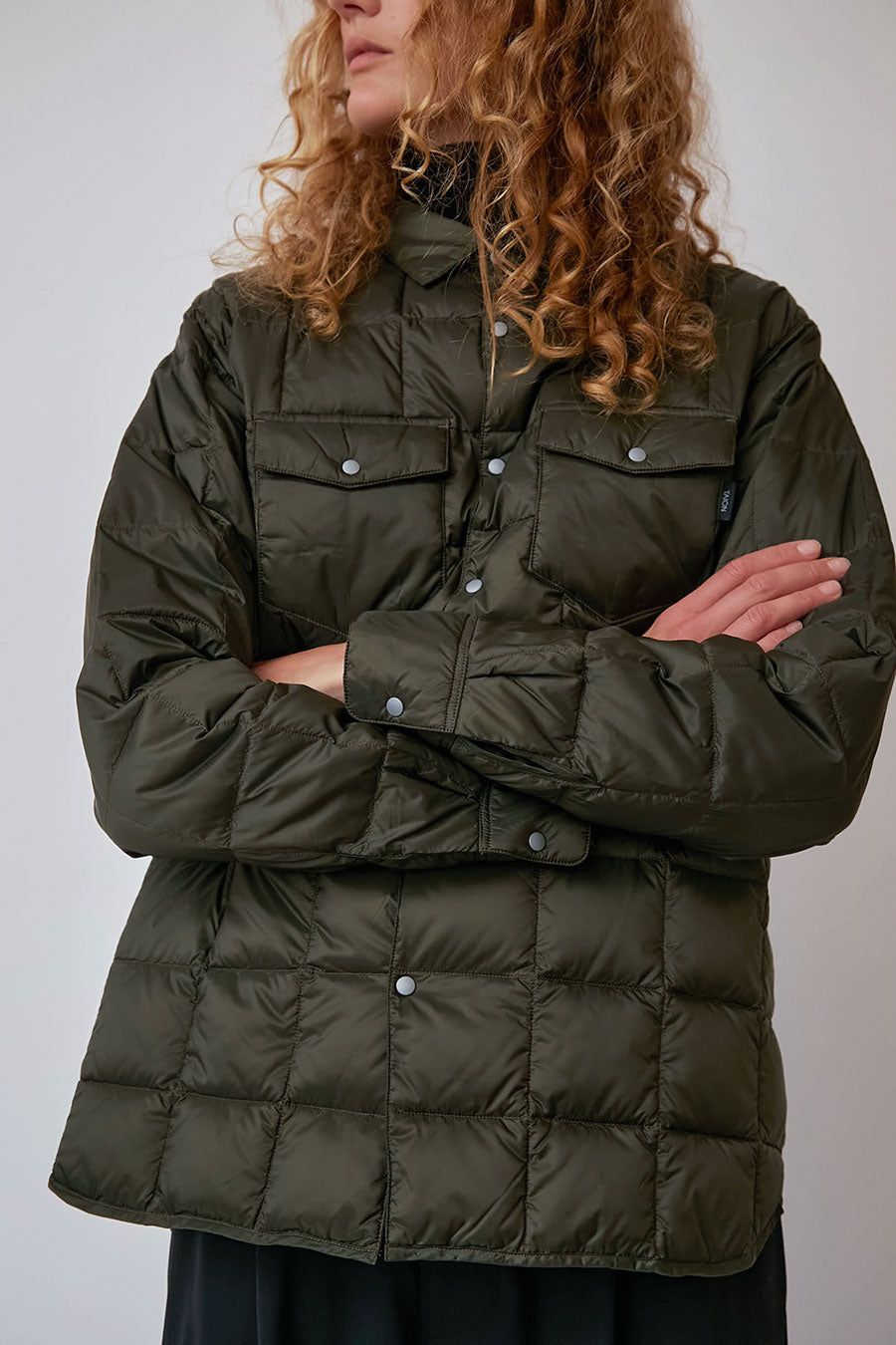 TAION W-Pocket Down Shirt in Olive sold by No. 6 product image thumbnail 2