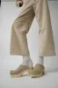 No.6 Liza Clog on Mid Tread in Clay with Bone Shearling sold by No. 6