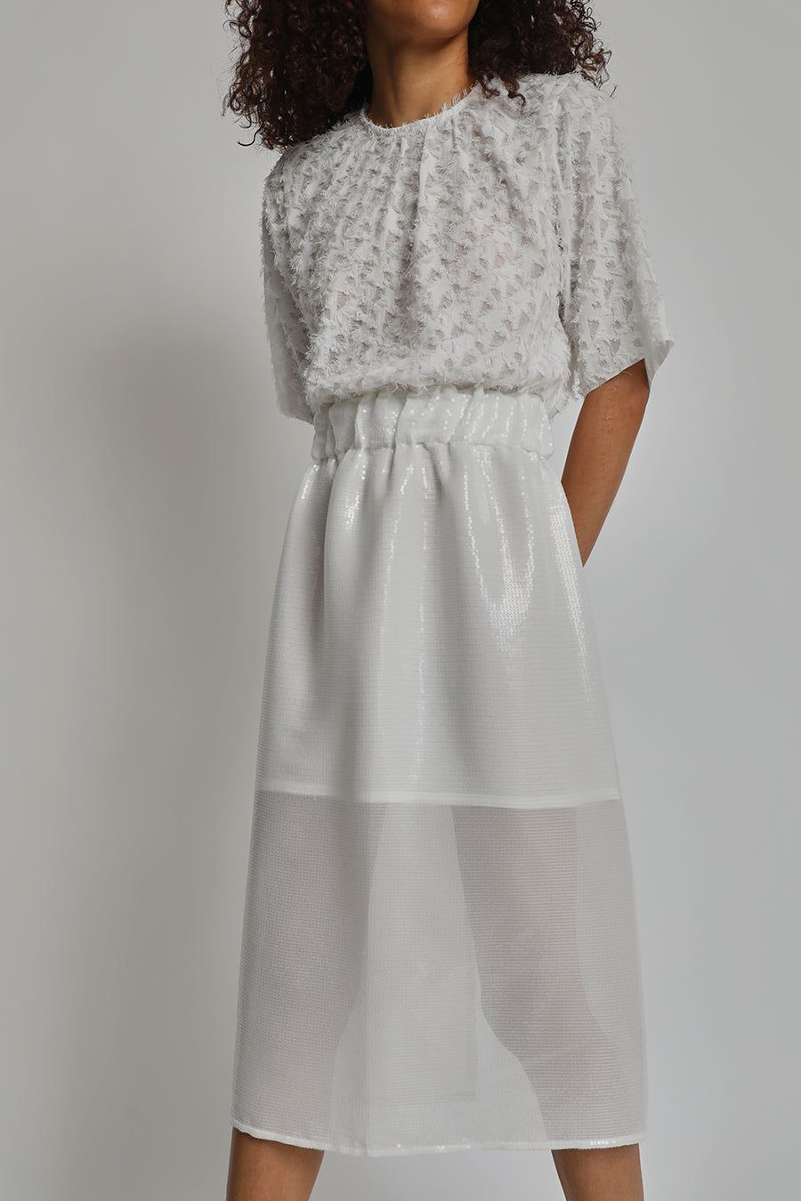 Vladimir Karaleev Pei Skirt in White sold by No. 6 product image thumbnail 5