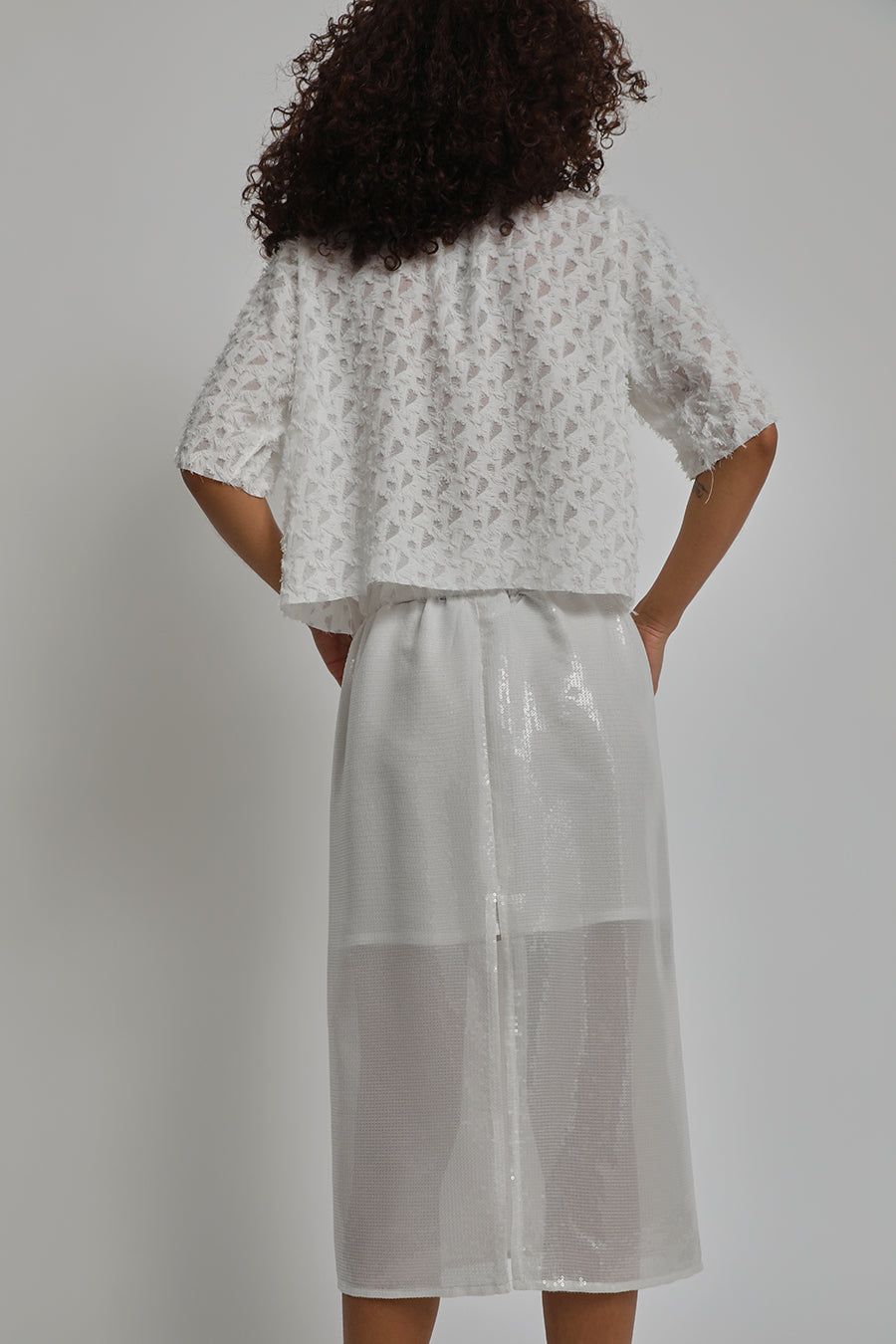 Vladimir Karaleev Pei Skirt in White sold by No. 6 product image thumbnail 4