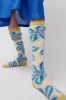 Henrik Vibskov Fuzzy Flower Femme Socks in Fuzzy Yellow Blue sold by No. 6