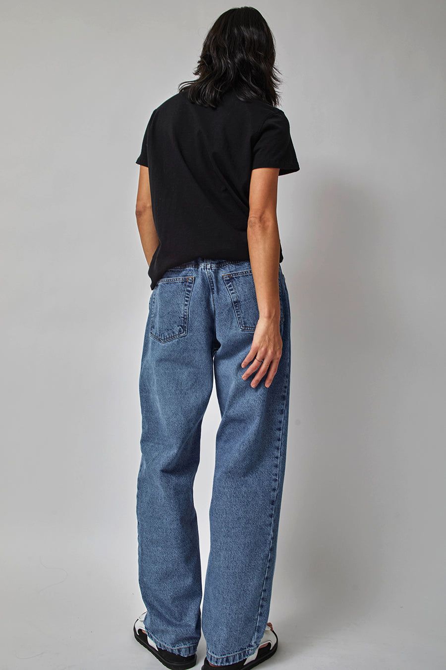 Sultan Wash Elastic Baggy Jeans in Medium Blue sold by No. 6 product image thumbnail 2