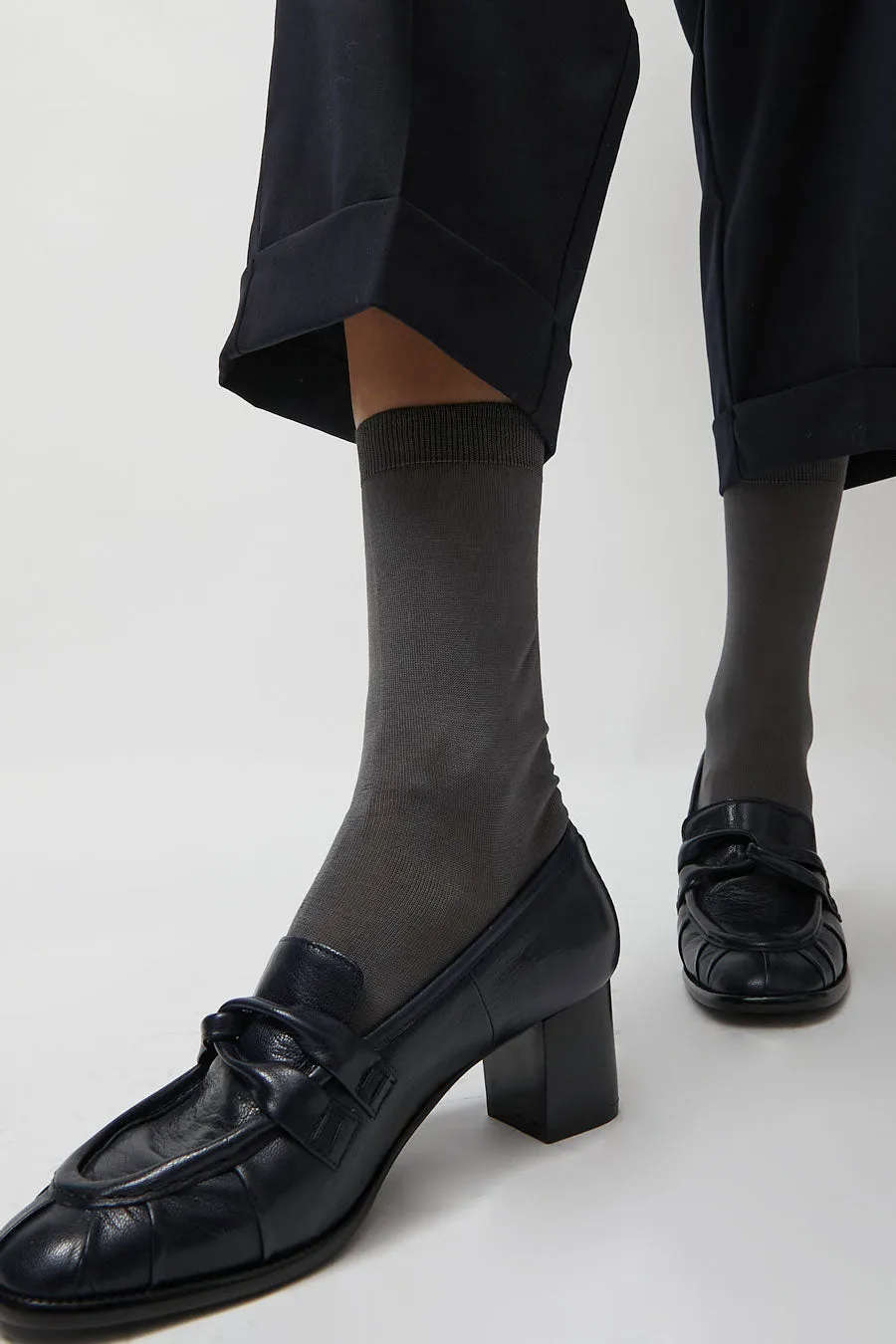 Maria La Rosa Tricolor Cotton Socks in Charcoal sold by No. 6 product image thumbnail 3