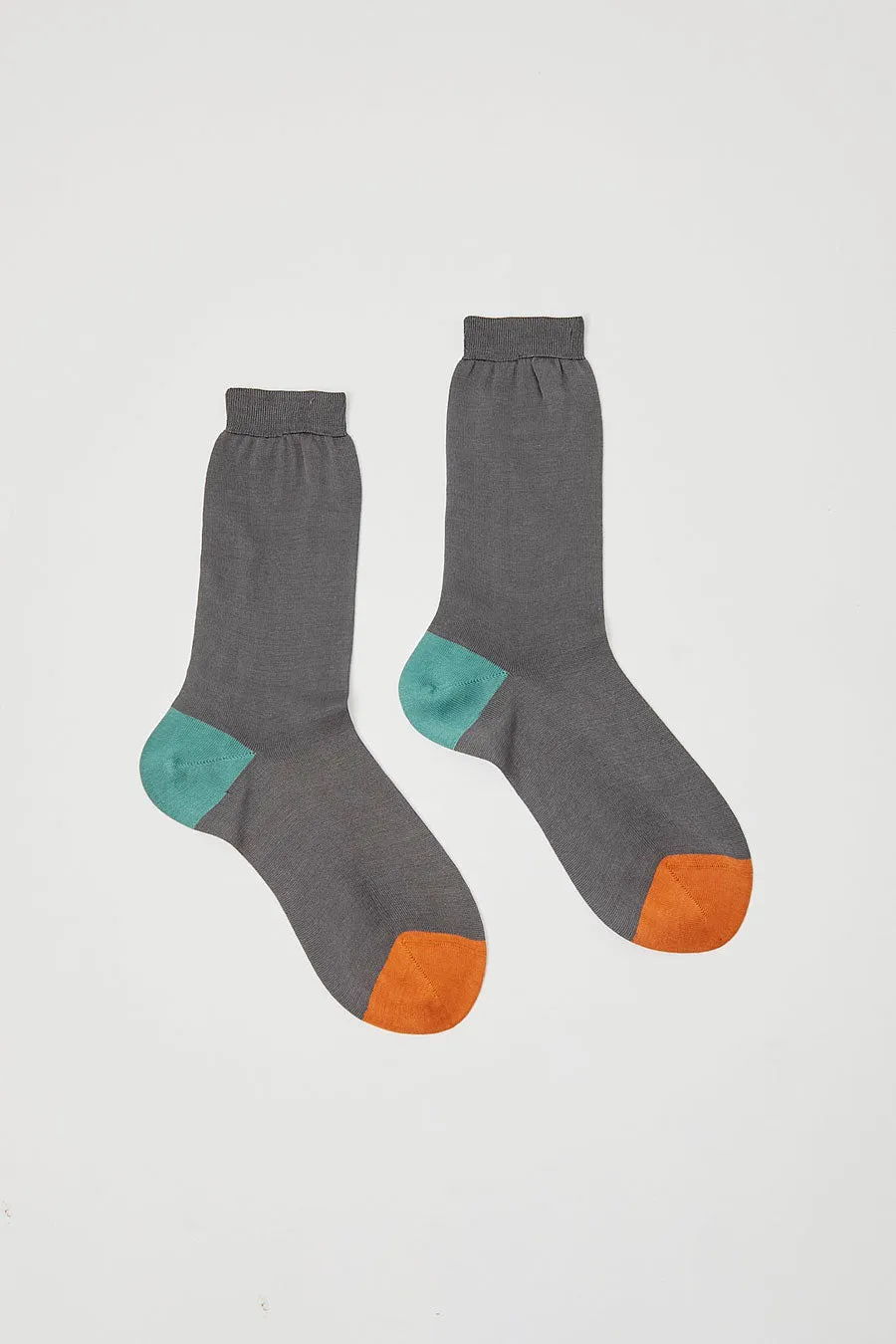 Maria La Rosa Tricolor Cotton Socks in Charcoal sold by No. 6 product image thumbnail 2