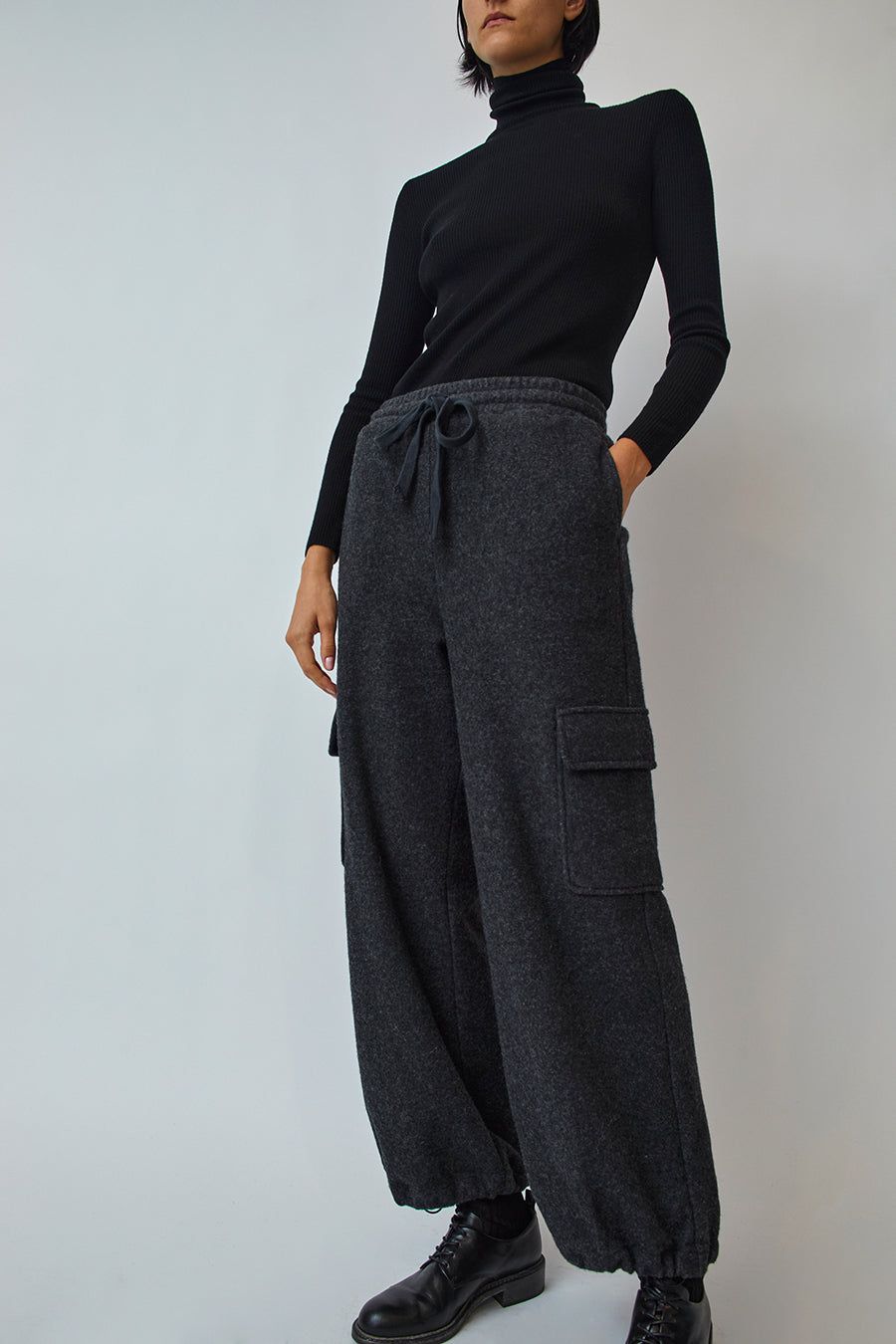 gu_de Roonie Pants in Charcoal sold by No. 6