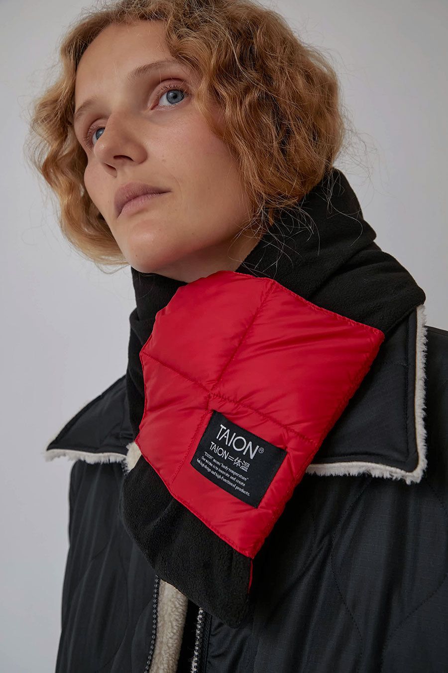 TAION Basic Down Scarf in Dark Red sold by No. 6 product image thumbnail 2