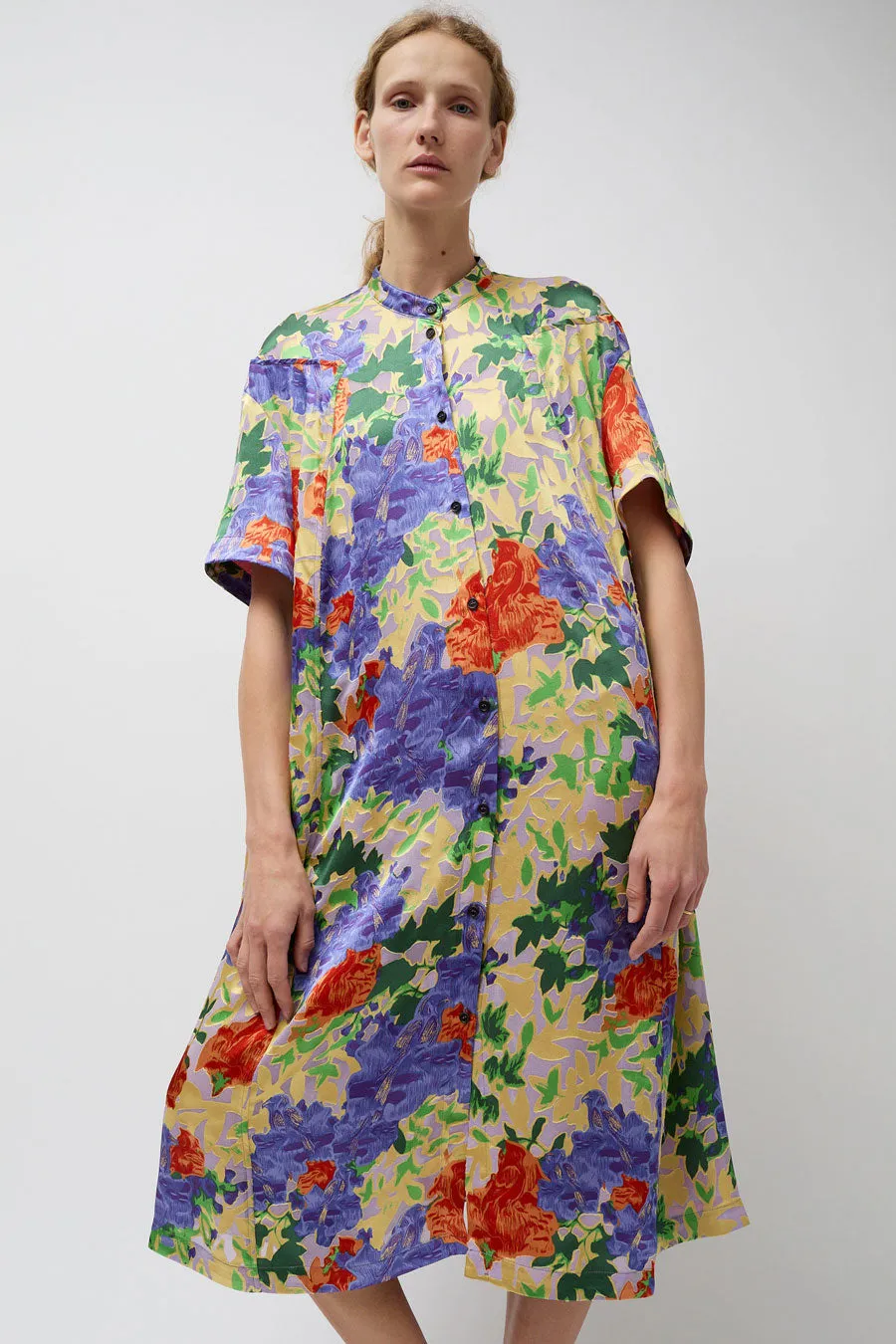 Henrik Vibskov Bulkhead Dress in Multi Bird Flowers sold by No. 6