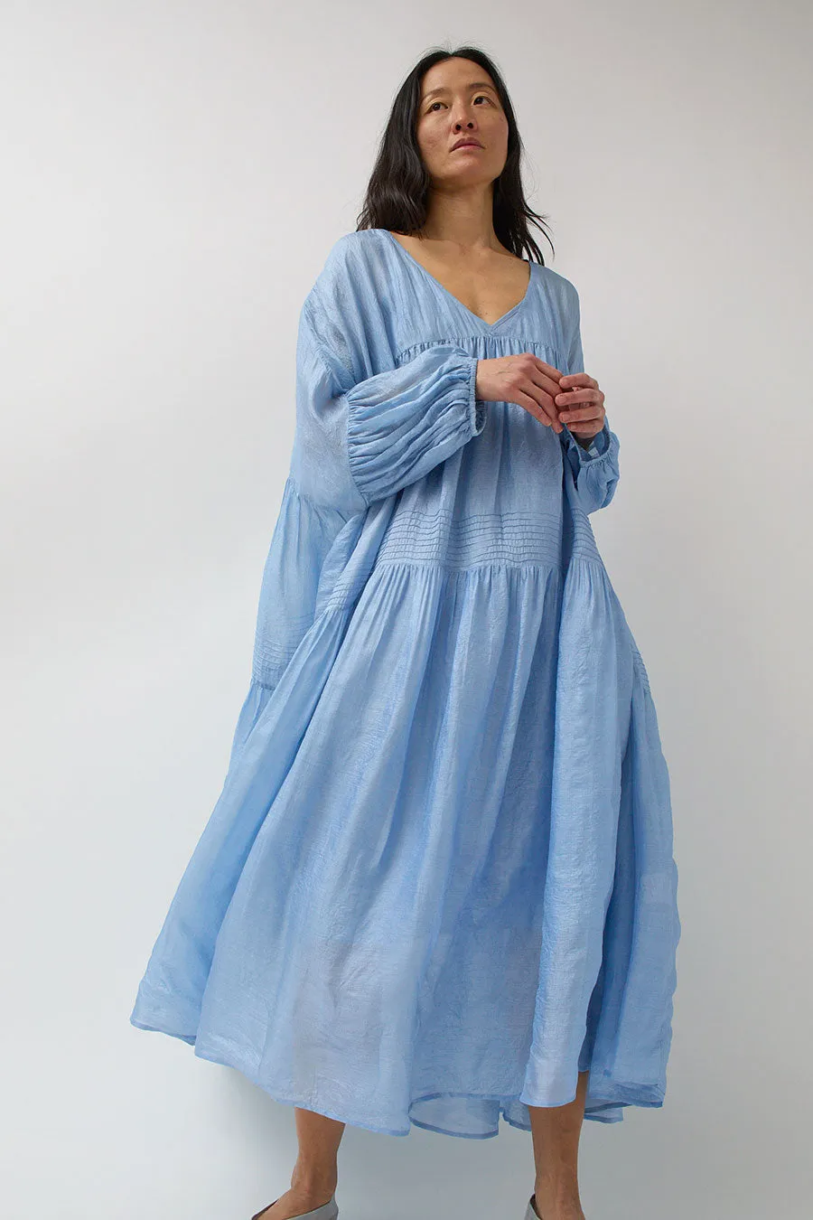 Anaak Airi Tussar Maxi Dress in Summer Storm sold by No. 6