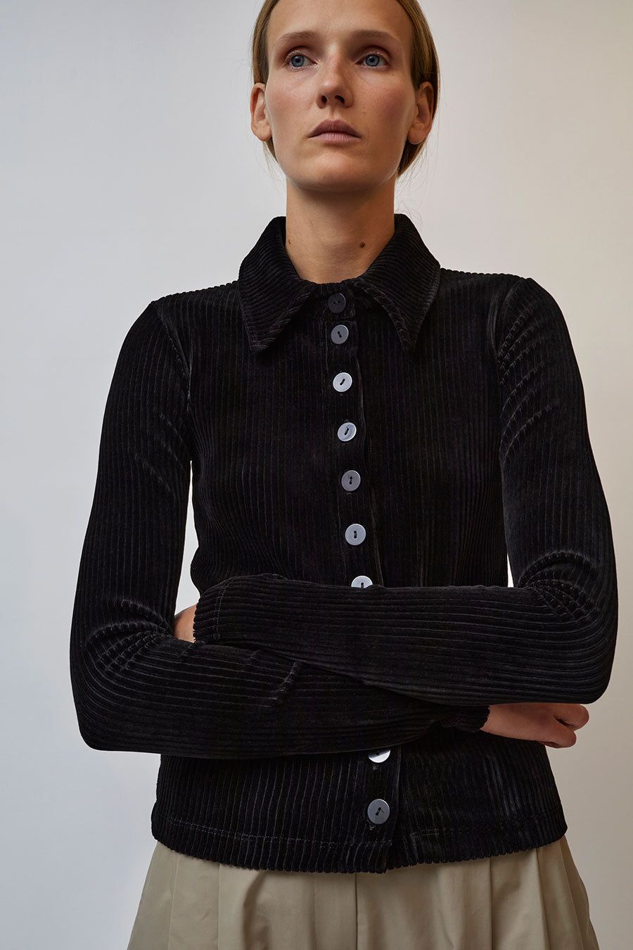 KkCo Scallop Button Up in Black sold by No. 6 product image thumbnail 3