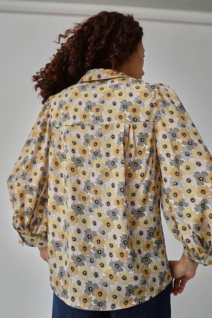 No.6 Esme Shirt in Grey Pink and Yellow Pansy sold by No. 6 product image thumbnail 4