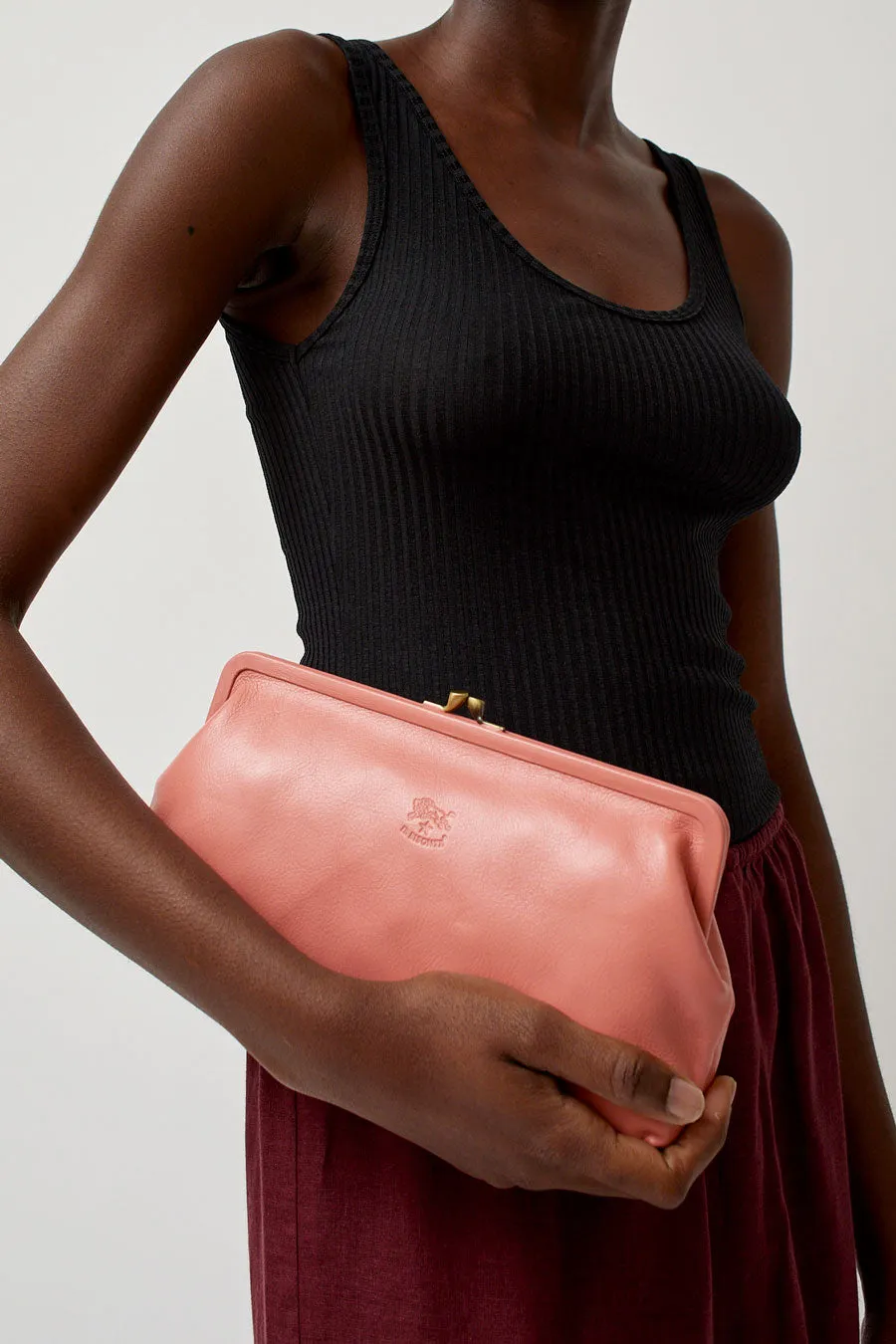 Il Bisonte Classic Clutch in Grapefruit sold by No. 6 product image thumbnail 2