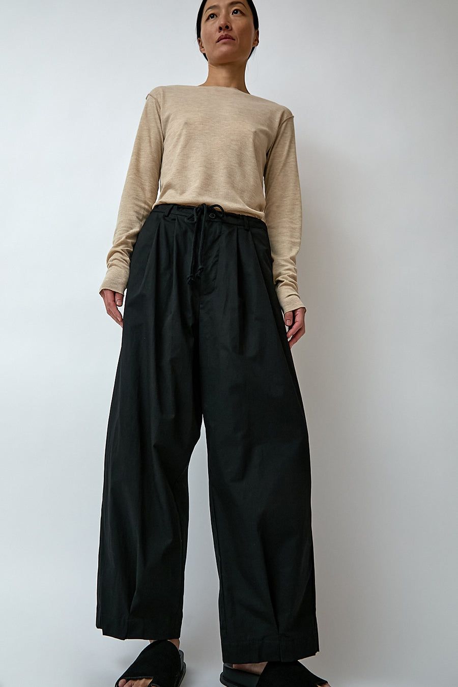 Deiji Studios Cotton Pant in Black sold by No. 6