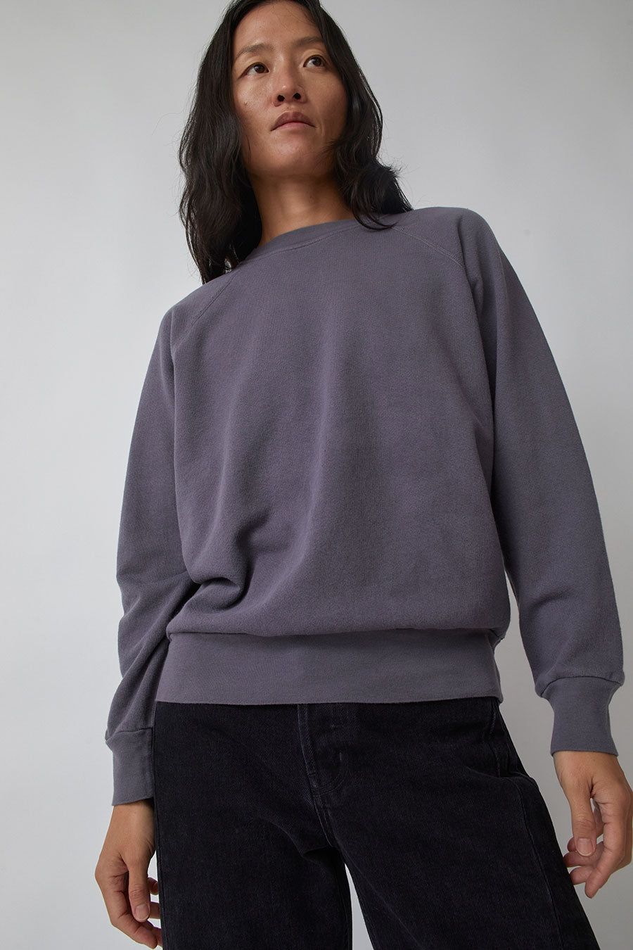 B Sides Crewneck Sweatshirt in Lavender Botanical Dye sold by No. 6