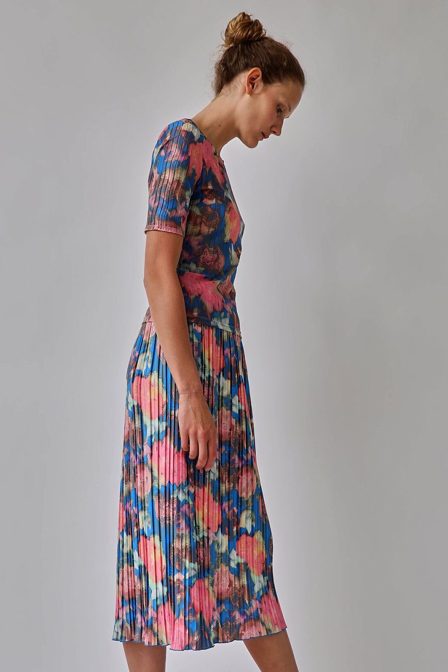 No.6 Kotomi Skirt in Blue and Pink Washed Rose sold by No. 6 product image thumbnail 5