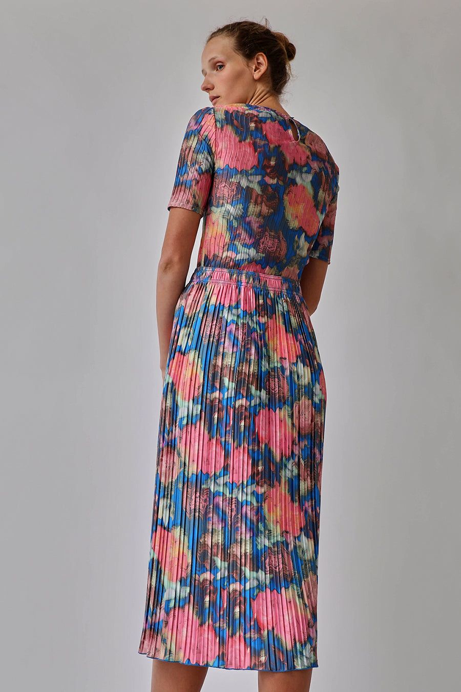 No.6 Kotomi Skirt in Blue and Pink Washed Rose sold by No. 6 product image thumbnail 6