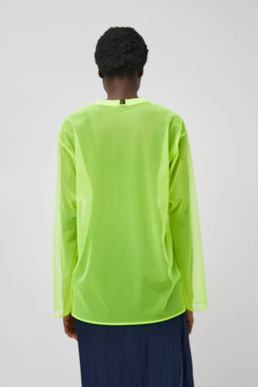 Marios Long Sleeve Mesh T-Shirt in Yellow Fluo sold by No. 6 product image thumbnail 5