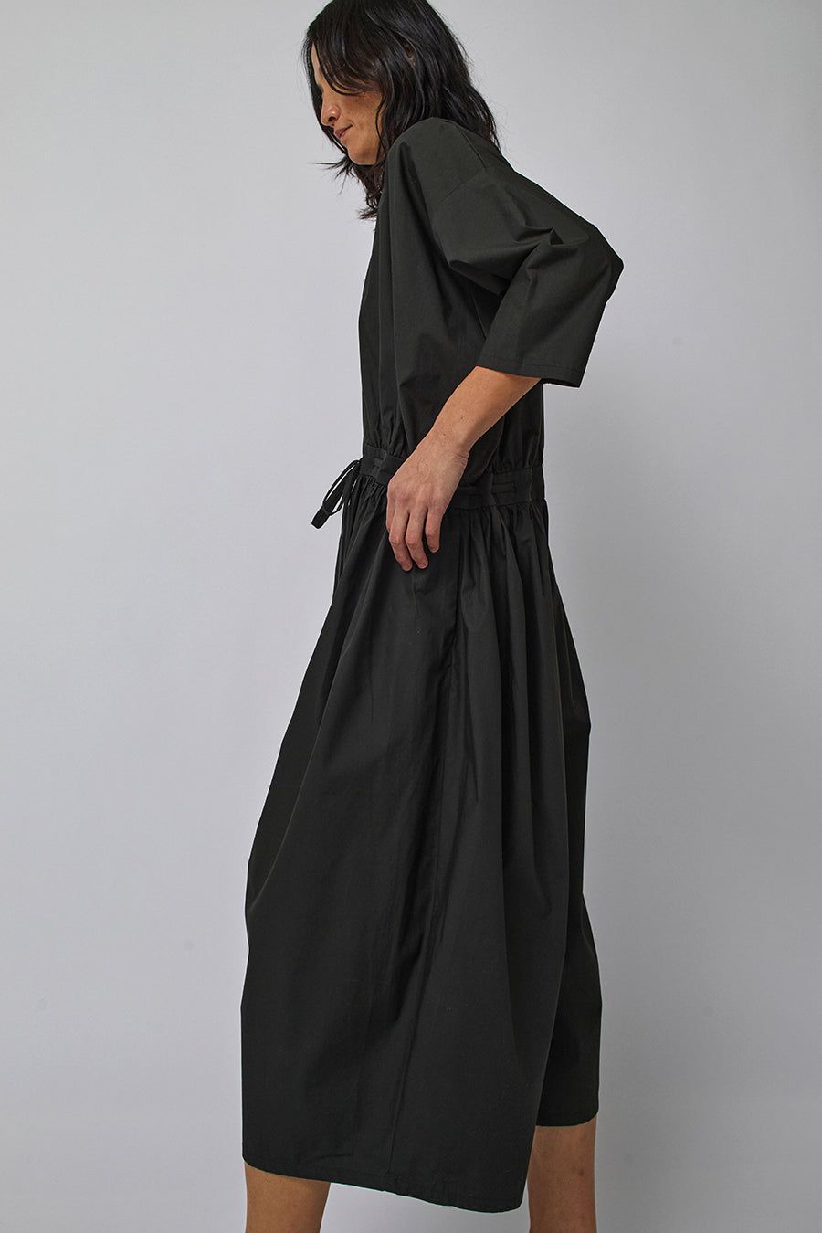 Black Crane Balloon Jumpsuit in Shadow sold by No. 6 product image thumbnail 2