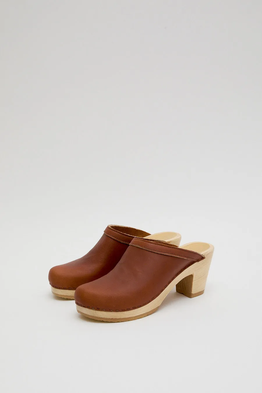 No.6 Old School Clog on High Heel in Bourbon sold by No. 6 product image thumbnail 2
