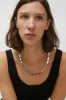 Numbering Rectangle Chain Link Necklace in Silver sold by No. 6