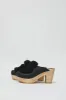 No.6 Billie Fur Clog on Platform in Black sold by No. 6
