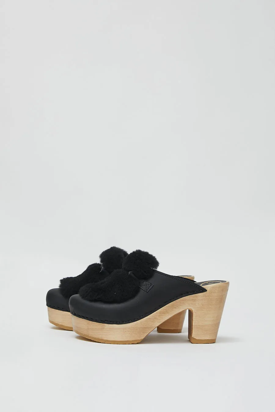 No.6 Billie Fur Clog on Platform in Black sold by No. 6 product image thumbnail 4
