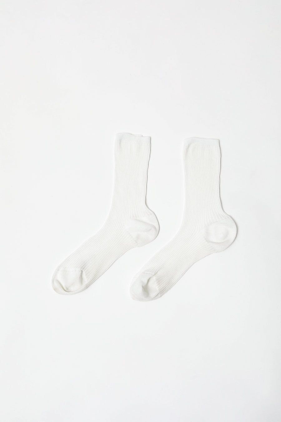 Maria La Rosa Silk Ribbed Ankle Socks in Bianco Ottico sold by No. 6 product image thumbnail 3