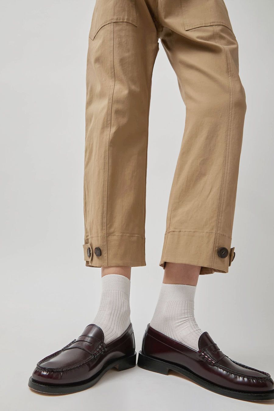 Maria La Rosa Silk Ribbed Ankle Socks in Bianco Ottico sold by No. 6 product image thumbnail 2