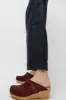 No.6 Bridget Clog on Mid Wedge in Burgundy Suede sold by No. 6