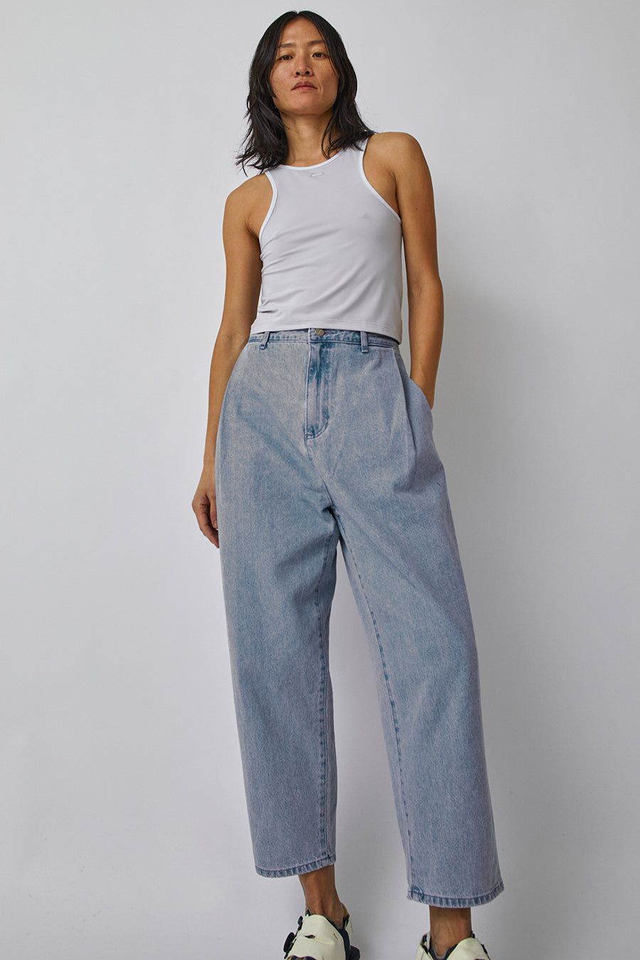 Amomento Garconne Denim Pants in Blue sold by No. 6