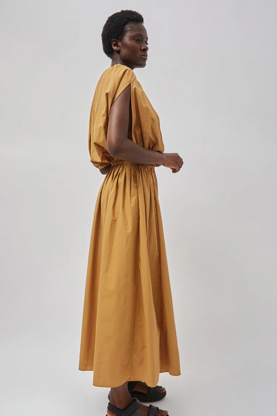 Black Crane Shell Dress in Camel sold by No. 6 product image thumbnail 4