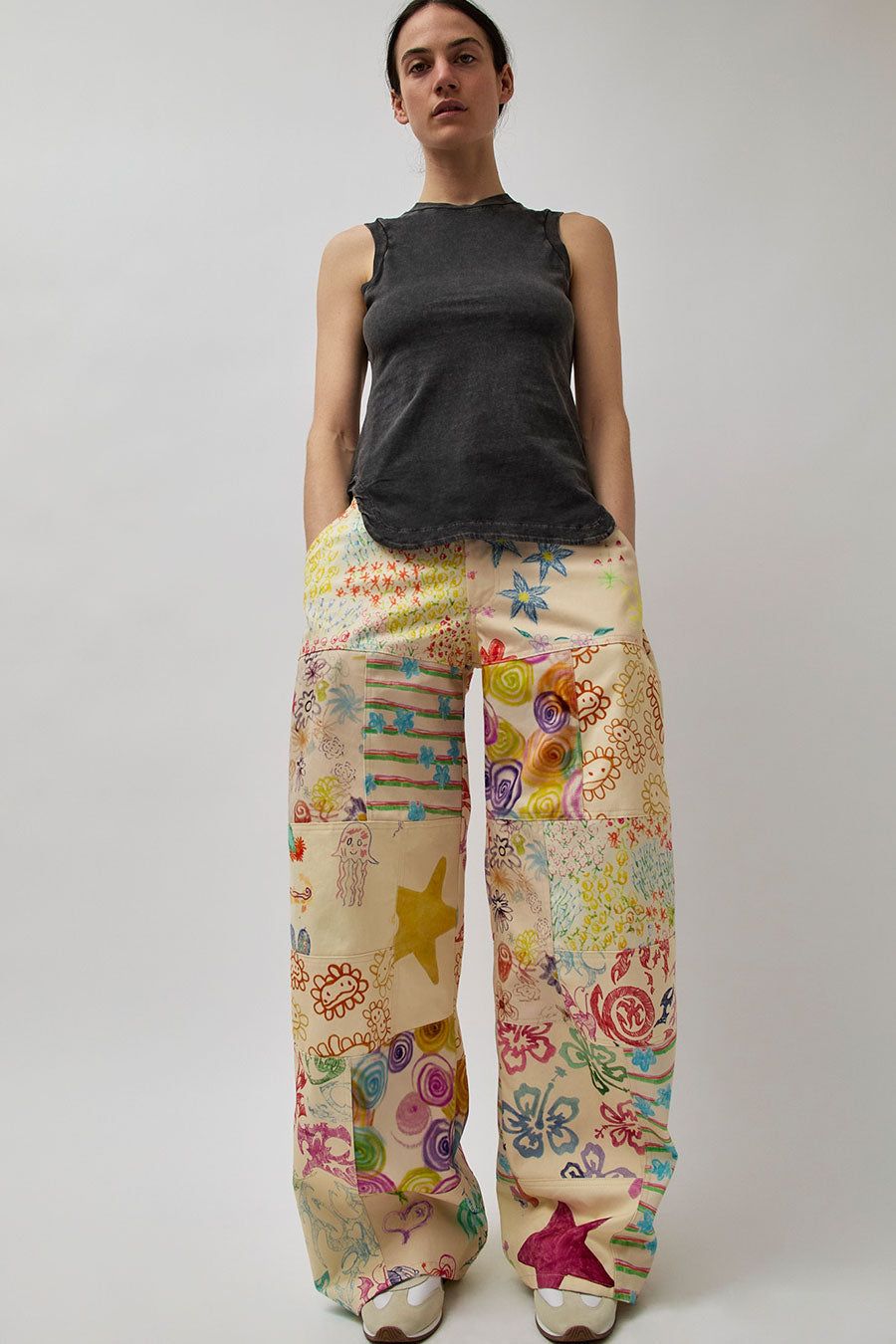 Collina Strada Patchwork Lawn Pant in Doodle Mix sold by No. 6