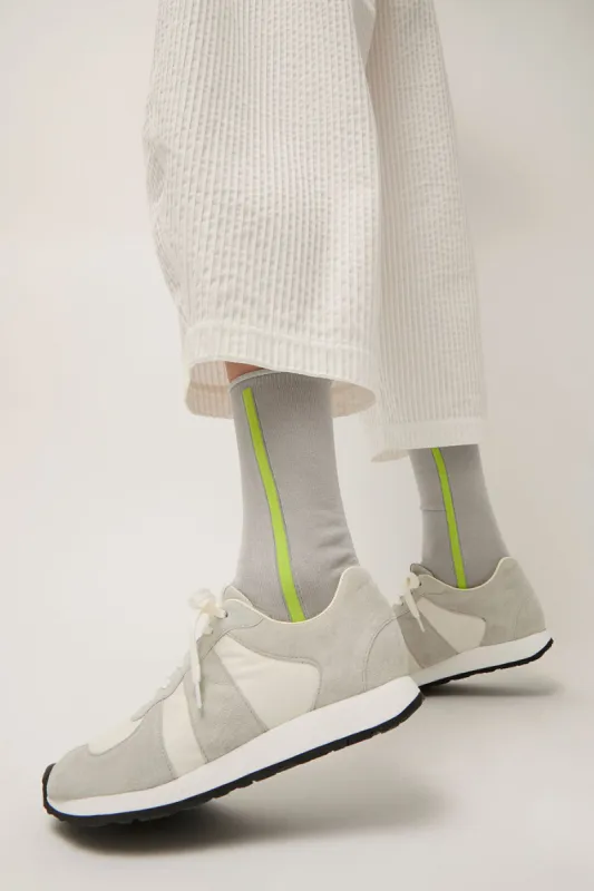 Tabito Tabi Line Socks in Grey and Yellow sold by No. 6
