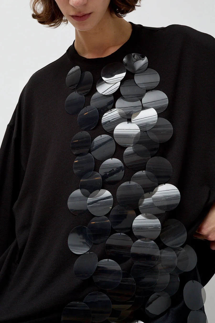 INSHADE Oversized T-Shirt with Sequins in Black sold by No. 6 product image thumbnail 3