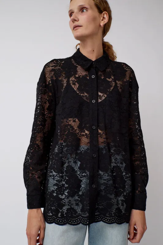 No.6 Island Shirt in Black Lace sold by No. 6