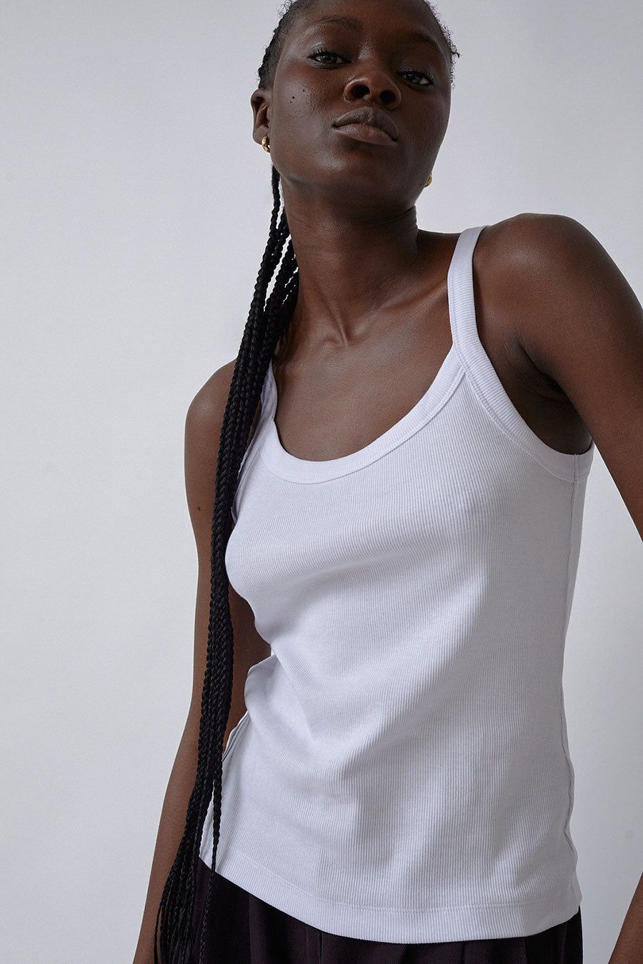 Ninety Percent Ava Tank in White sold by No. 6