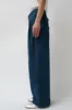 NYMANE Wes Pleat Pant in Indigo and Black Mud Paint Linen sold by No. 6