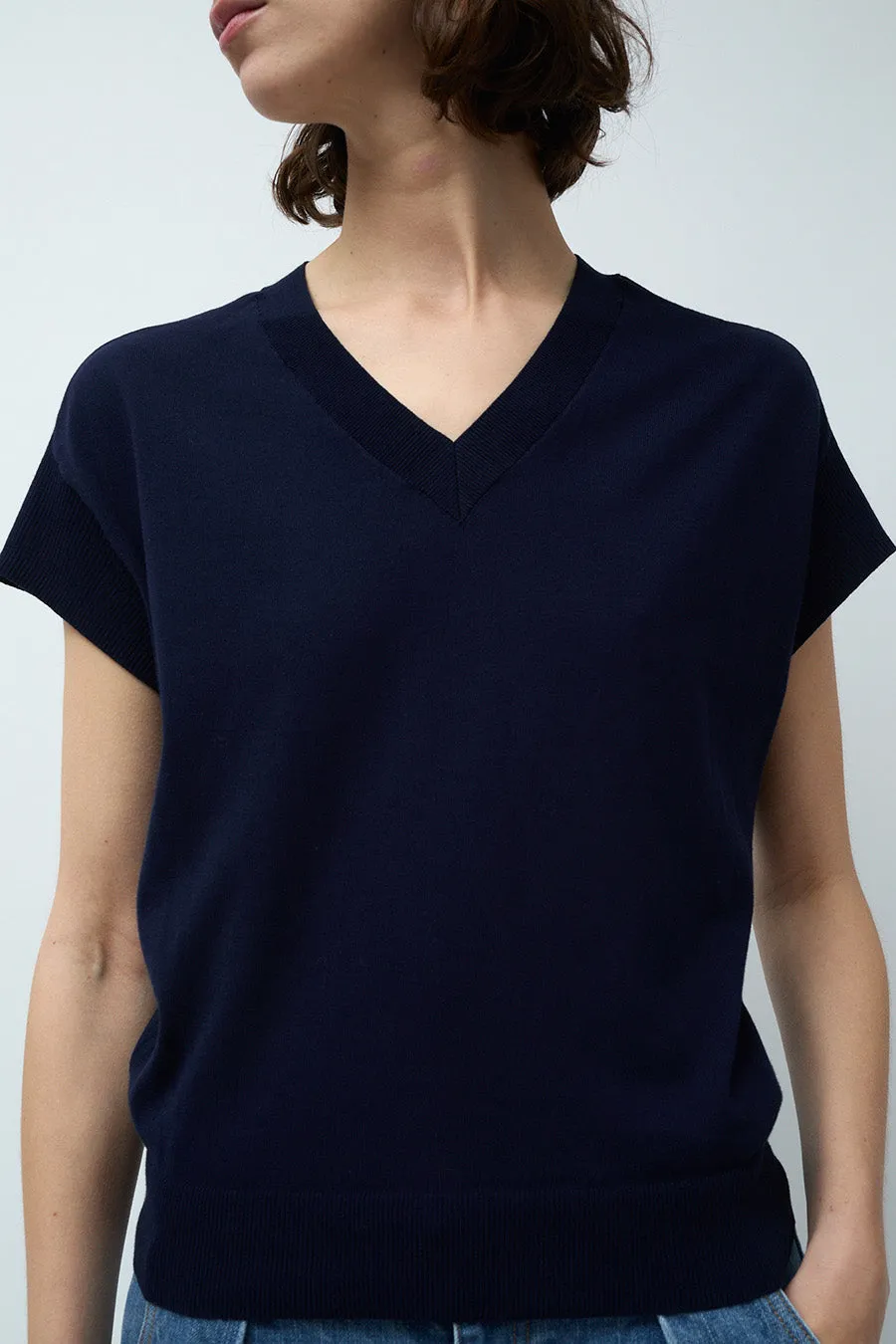 Rue Blanche HTC Top in Navy sold by No. 6