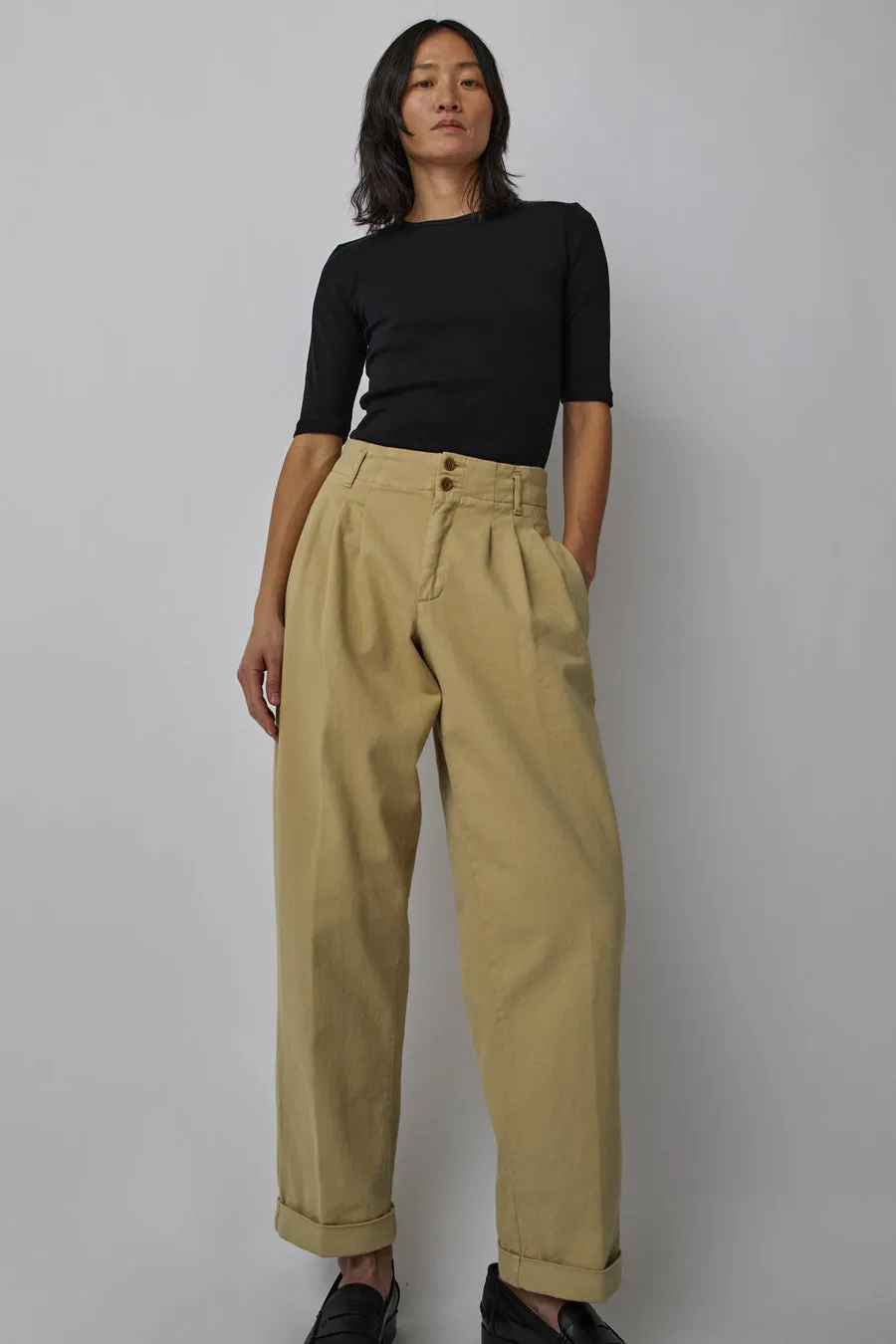 YMC Keaton Trouser in Sand sold by No. 6