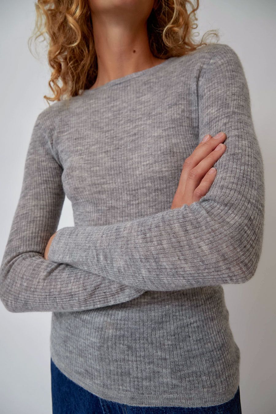 Rue Blanche Underlux Ribs in Grey Melange sold by No. 6 product image thumbnail 2