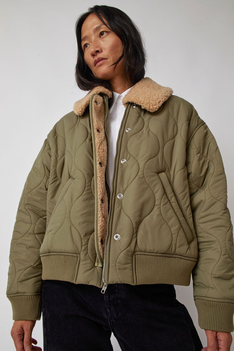 No.6 Landmark Jacket in Army sold by No. 6