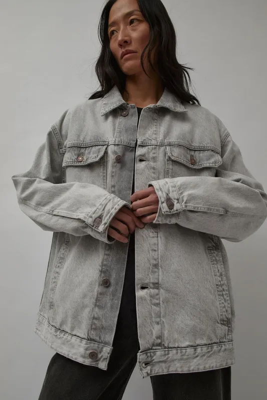 6397 Oversized Denim Jacket in Superlight Grey sold by No. 6