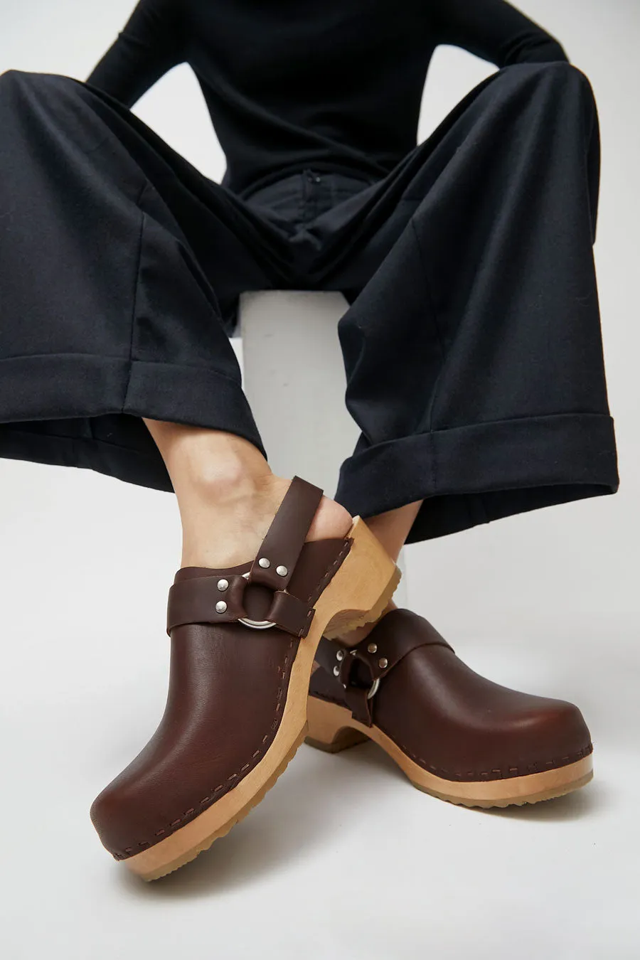 No.6 Brando Clog on Vintage Base in Molasses sold by No. 6
