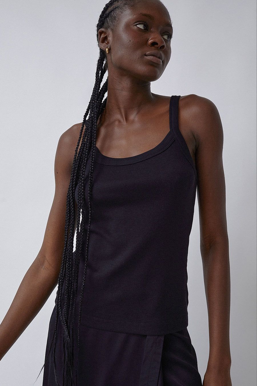 Ninety Percent Ava Tank in Black sold by No. 6