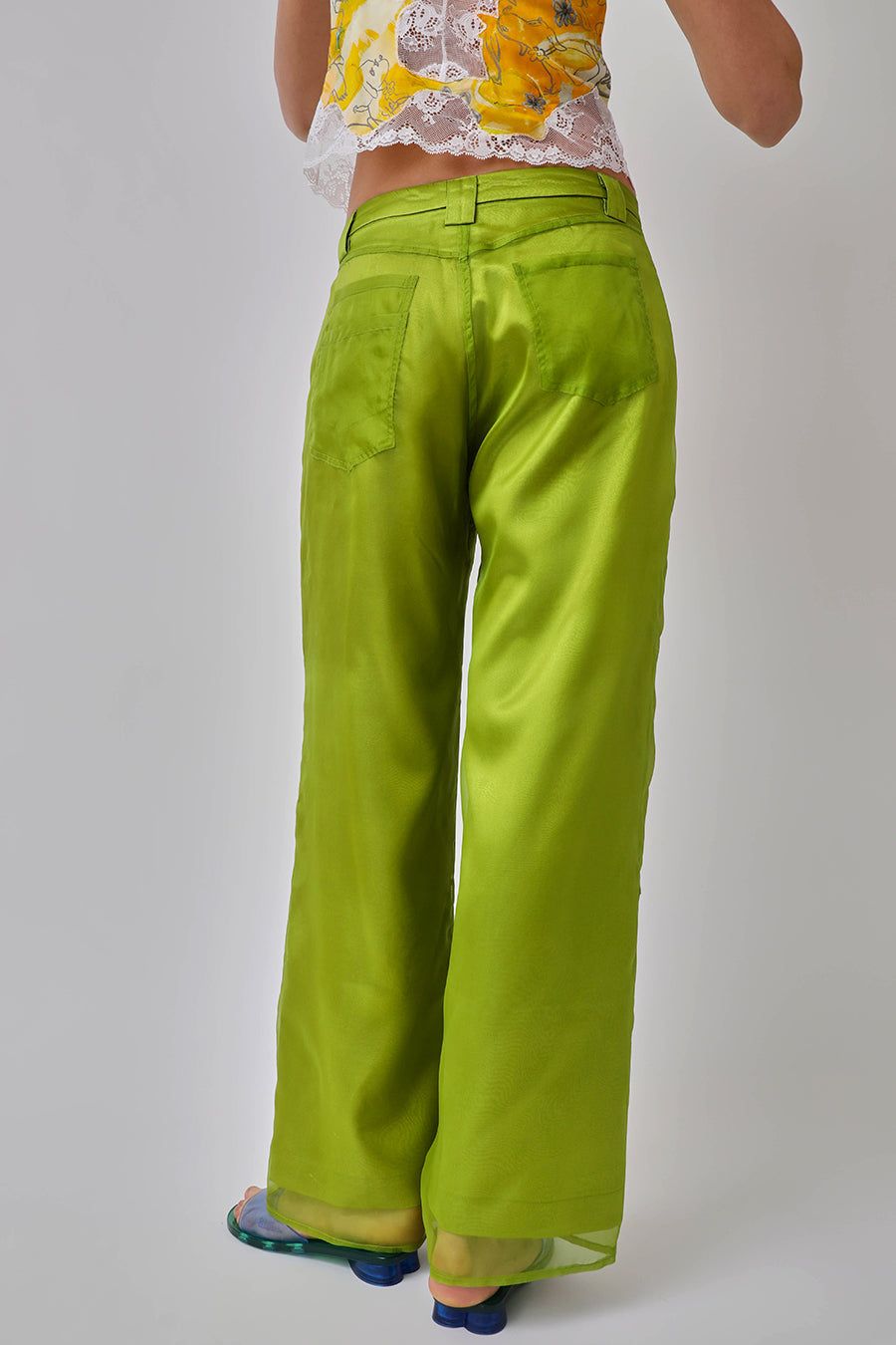Collina Strada Lawn Pant in Lime Organza sold by No. 6 product image thumbnail 6