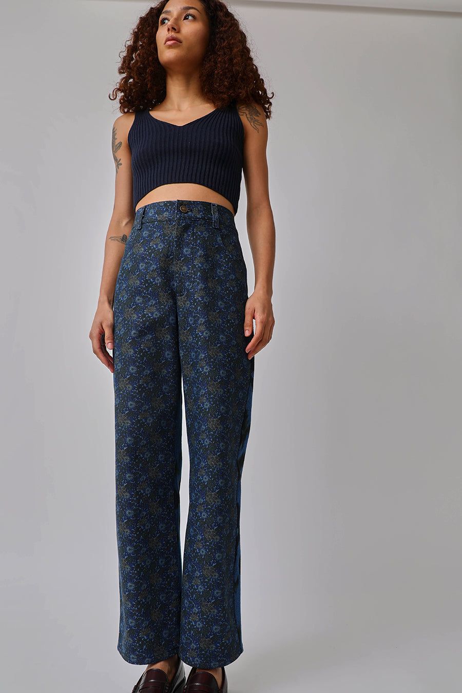 No.6 Agatha Pant in Navy French Floral and Ink Blot sold by No. 6 product image thumbnail 3