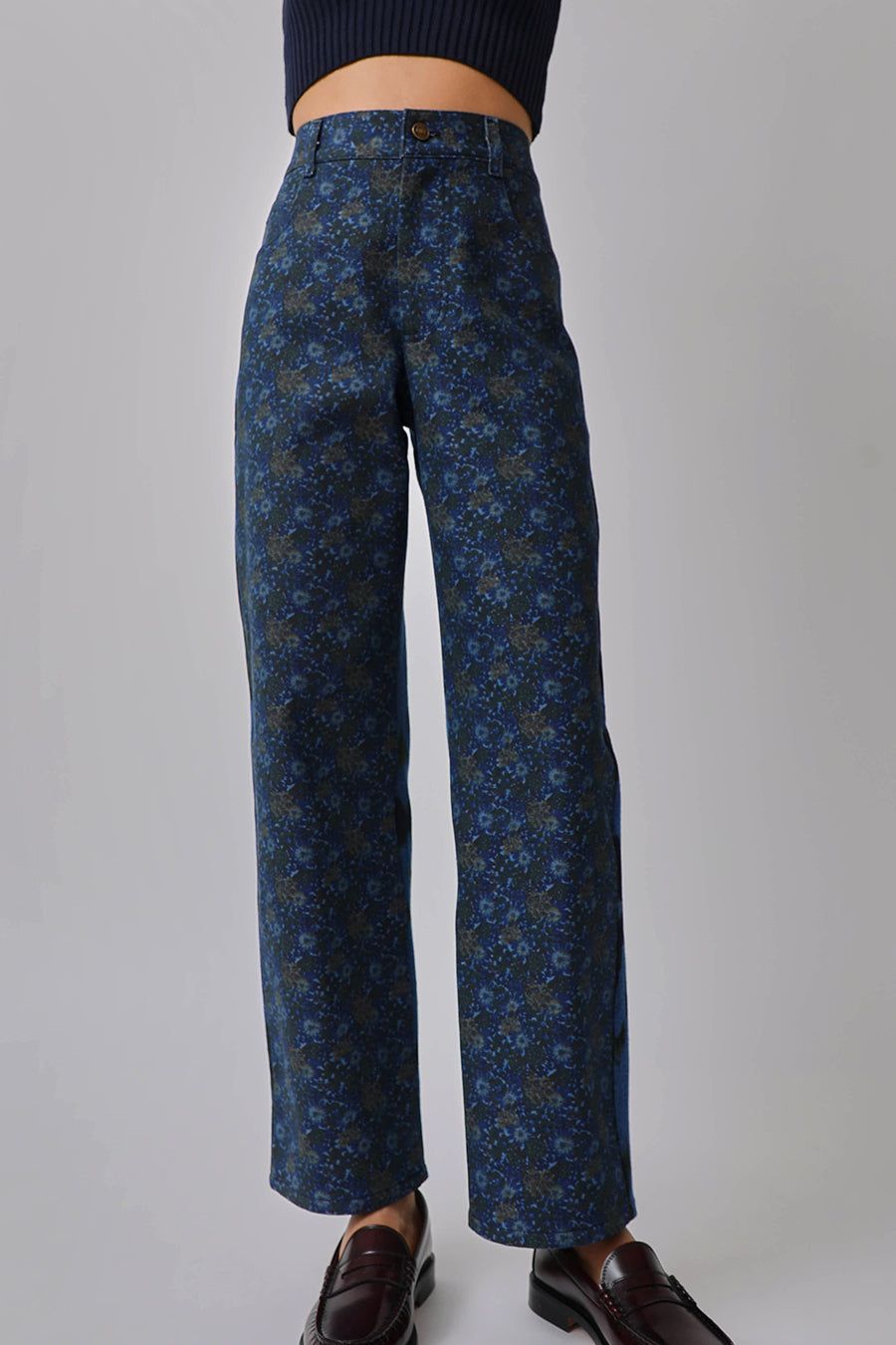 No.6 Agatha Pant in Navy French Floral and Ink Blot sold by No. 6 product image thumbnail 5