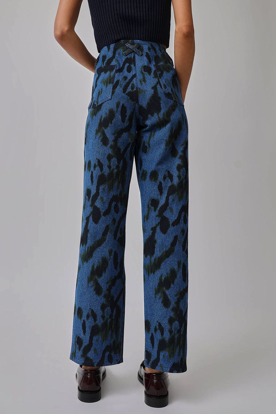 No.6 Agatha Pant in Navy French Floral and Ink Blot sold by No. 6 product image thumbnail 4