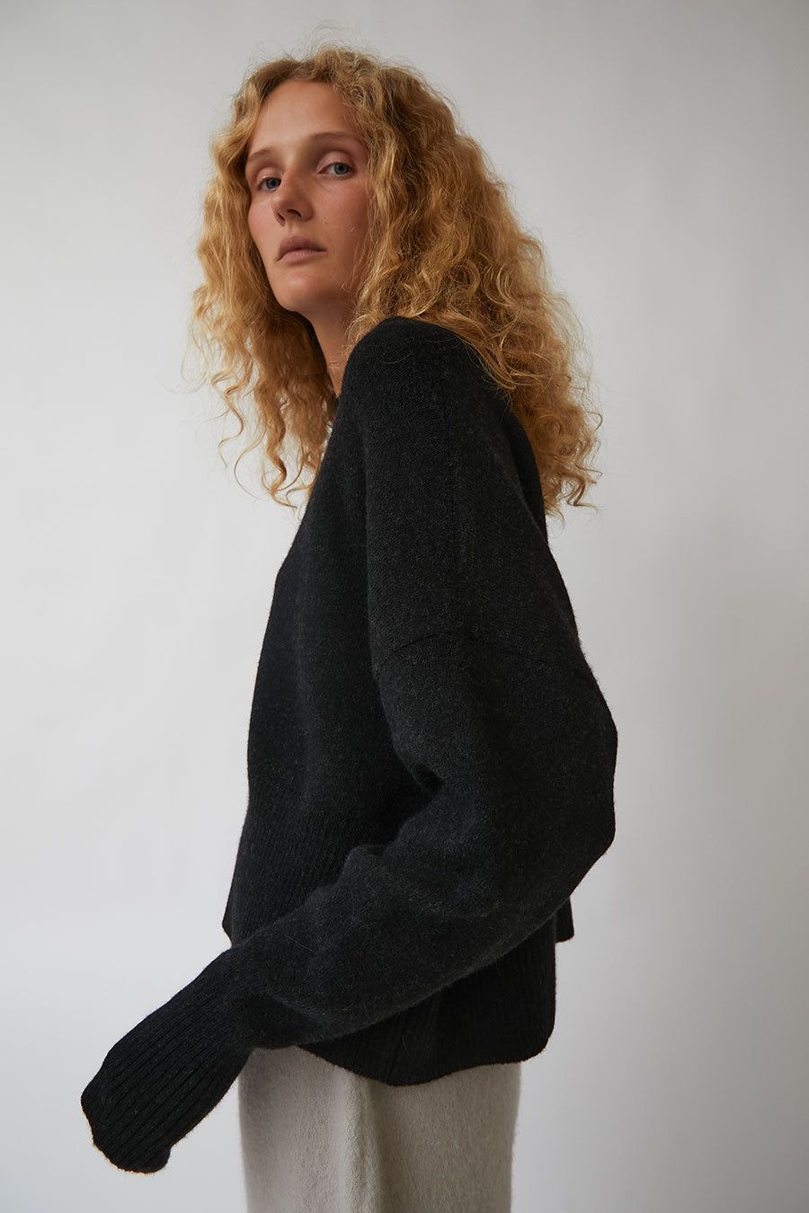 Lauren Manoogian High Waist Crewneck in Black Melange sold by No. 6 product image thumbnail 4