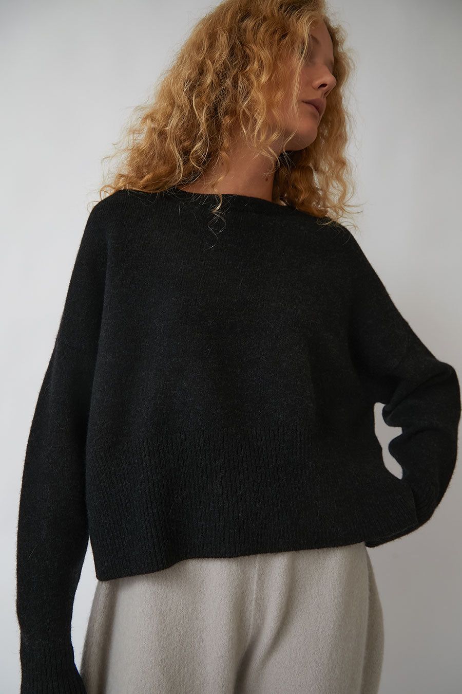 Lauren Manoogian High Waist Crewneck in Black Melange sold by No. 6 product image thumbnail 2