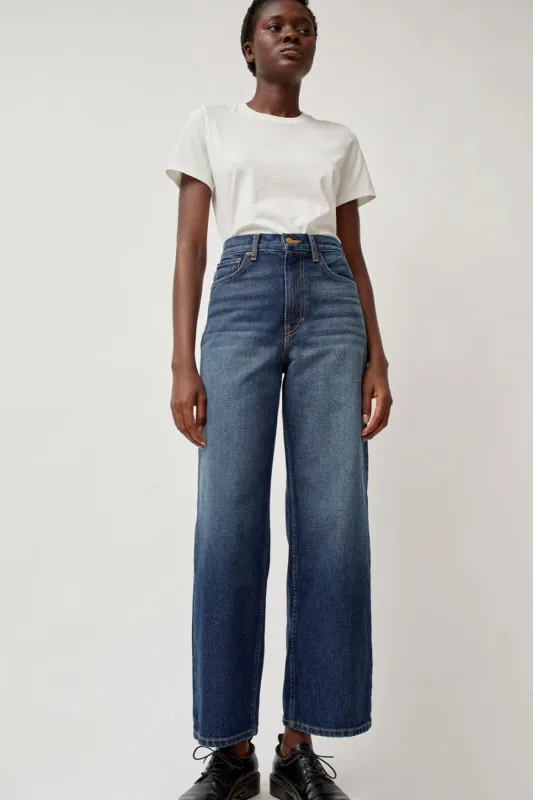 B Sides Elissa High Wide Jean in Cate Wash sold by No. 6